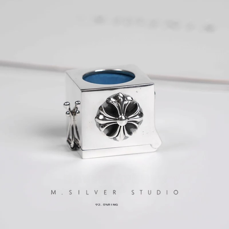 Chrome Hearts Cross Ring - Gothic 925 Sterling Silver Jewelry | David Studio