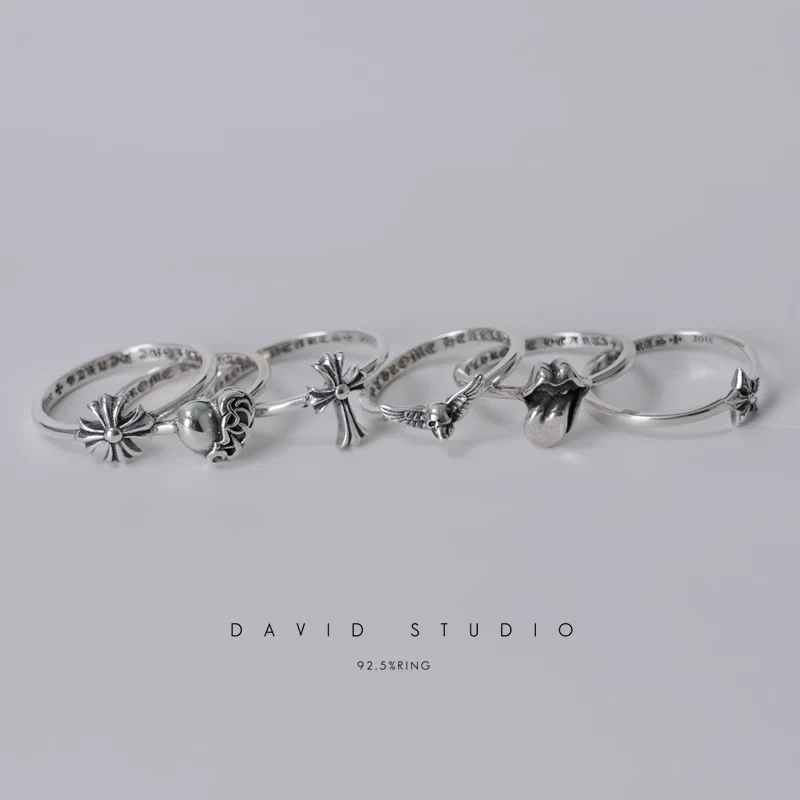 Chrome Hearts Cross Ring - Gothic 925 Sterling Silver Jewelry | David Studio