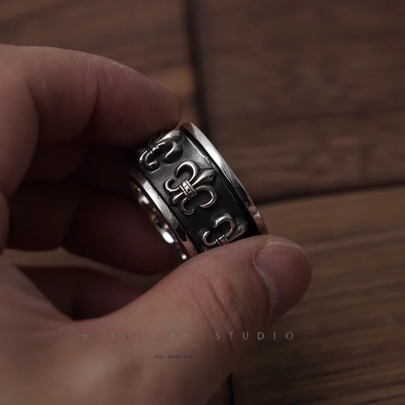 Chrome Hearts Cross Ring - Gothic 925 Sterling Silver Jewelry | David Studio