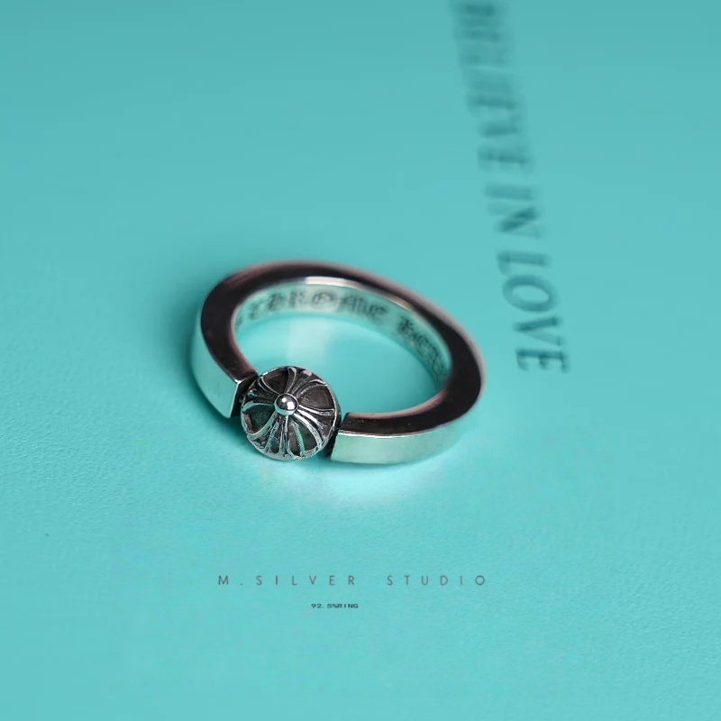 Chrome Hearts Cross Ring - Gothic 925 Sterling Silver Jewelry | David Studio