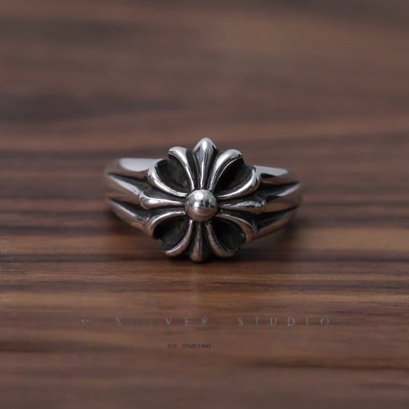 Chrome Hearts Cross Ring - Gothic 925 Sterling Silver Jewelry | David Studio