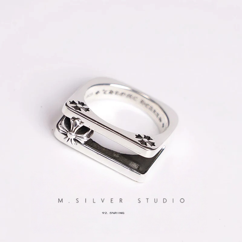 Chrome Hearts Cross Ring - Gothic 925 Sterling Silver Jewelry | David Studio