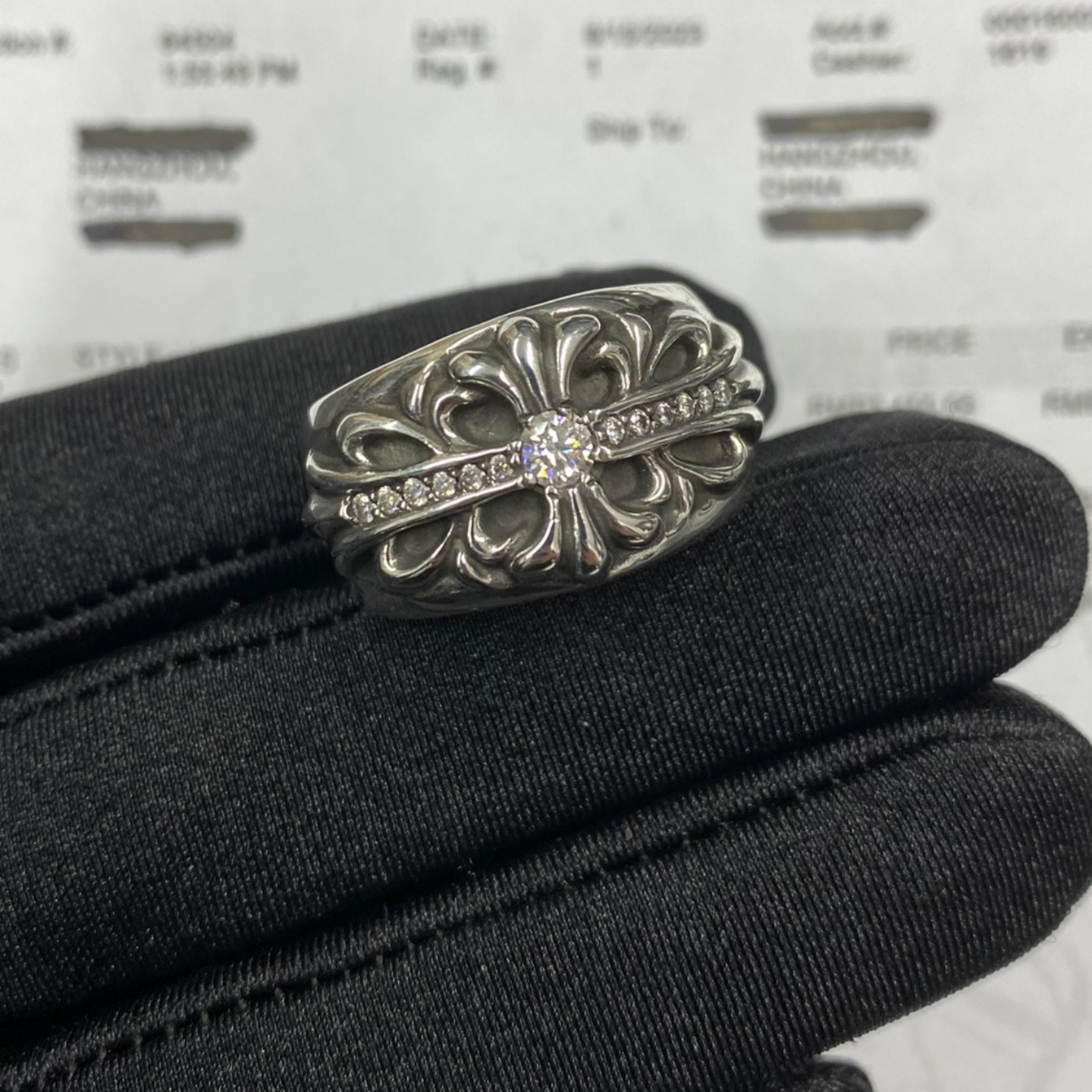 Chrome Hearts Cross Ring - Gothic 925 Sterling Silver Jewelry | David Studio