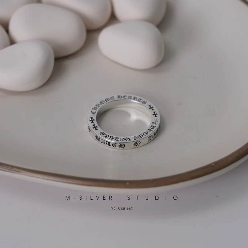 Chrome Hearts Cross Ring - Gothic 925 Sterling Silver Jewelry | David Studio