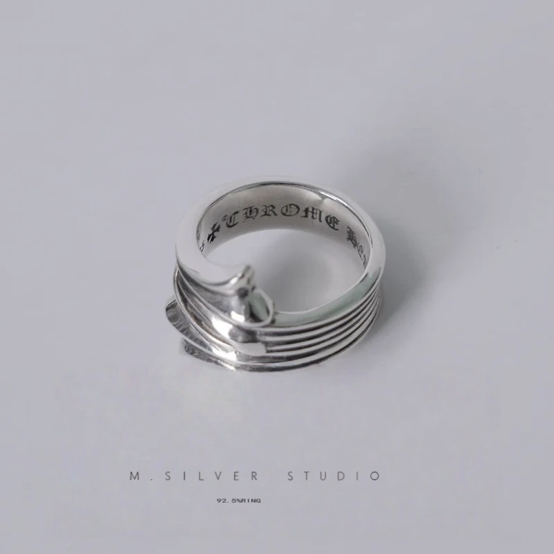 Chrome Hearts Cross Ring - Gothic 925 Sterling Silver Jewelry | David Studio