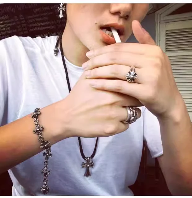 Chrome Hearts Cross Ring - Gothic 925 Sterling Silver Jewelry | David Studio