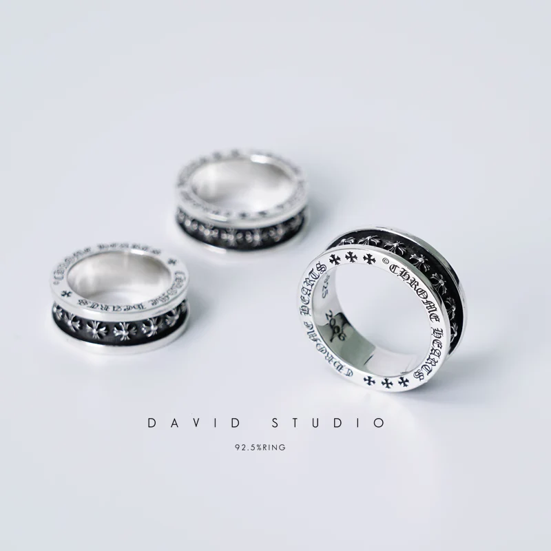 Chrome Hearts Cross Ring - Gothic 925 Sterling Silver Jewelry | David Studio