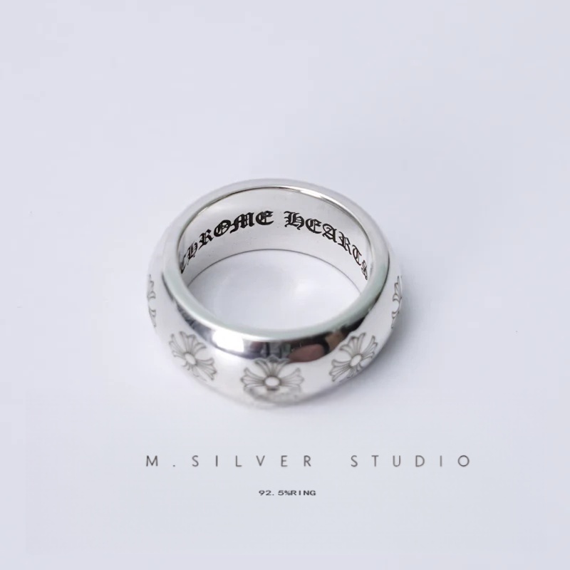 Chrome Hearts Cross Ring - Gothic 925 Sterling Silver Jewelry | David Studio