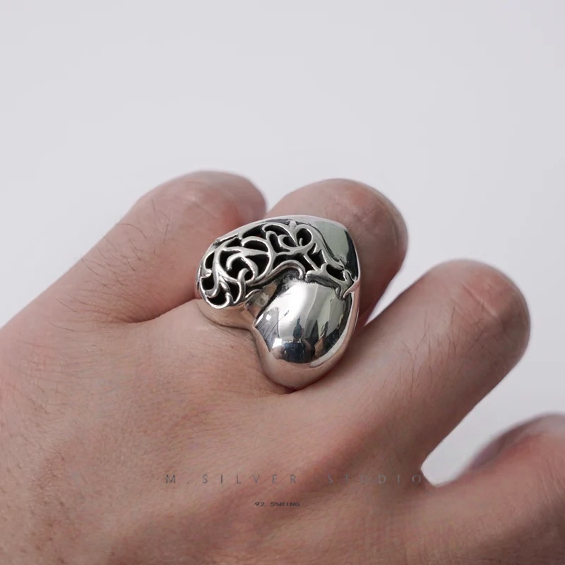 Chrome Hearts Cross Ring - Gothic 925 Sterling Silver Jewelry | David Studio