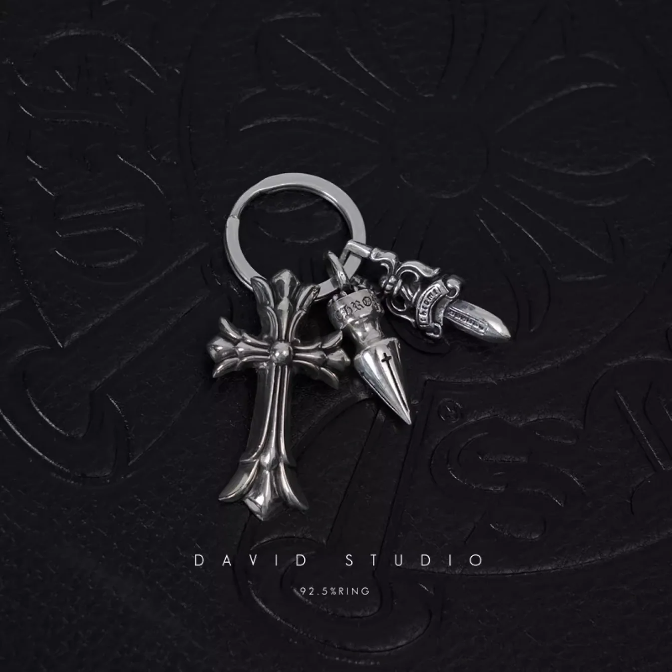 Chrome Hearts Cross Ring - Gothic 925 Sterling Silver Jewelry | David Studio