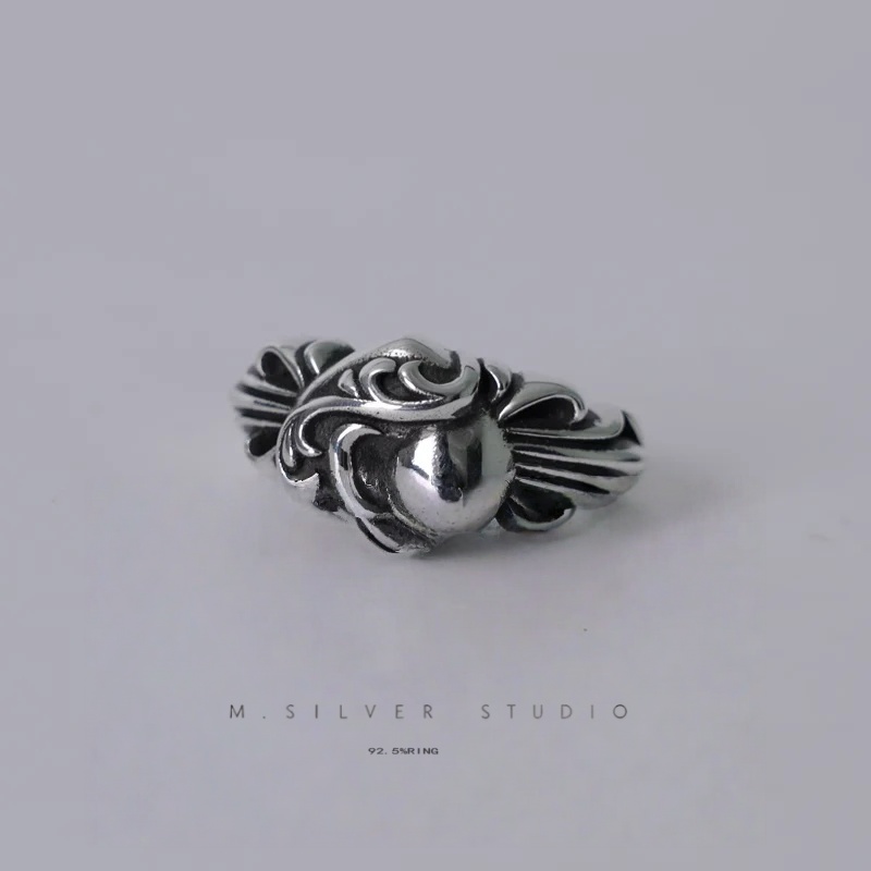 Chrome Hearts Cross Ring - Gothic 925 Sterling Silver Jewelry | David Studio