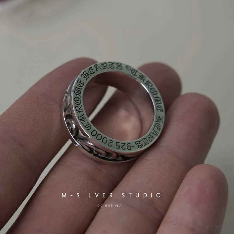 Chrome Hearts Cross Ring - Gothic 925 Sterling Silver Jewelry | David Studio