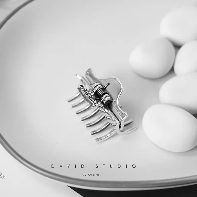 Chrome Hearts Cross Ring - Gothic 925 Sterling Silver Jewelry | David Studio