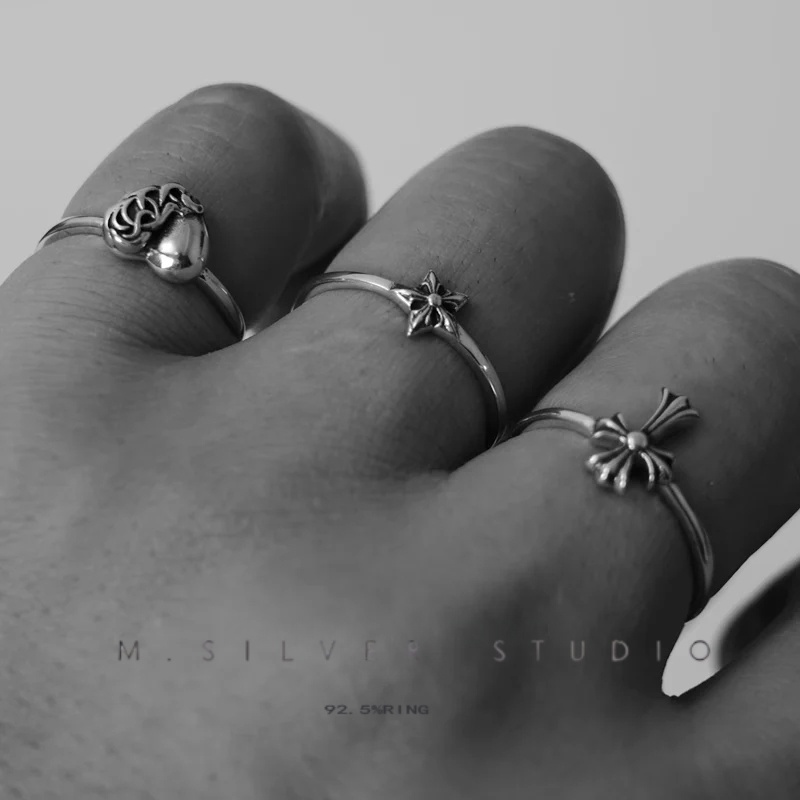 Chrome Hearts Cross Ring - Gothic 925 Sterling Silver Jewelry | David Studio