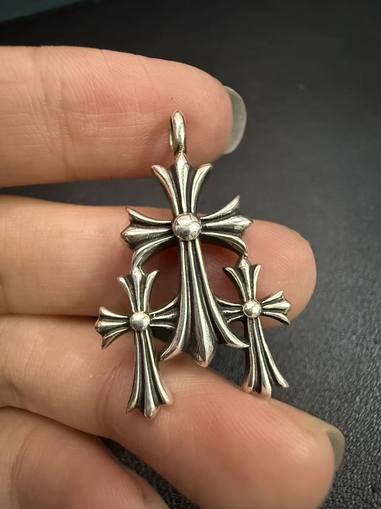 Chrome Hearts Cross Ring - Gothic 925 Sterling Silver Jewelry | David Studio