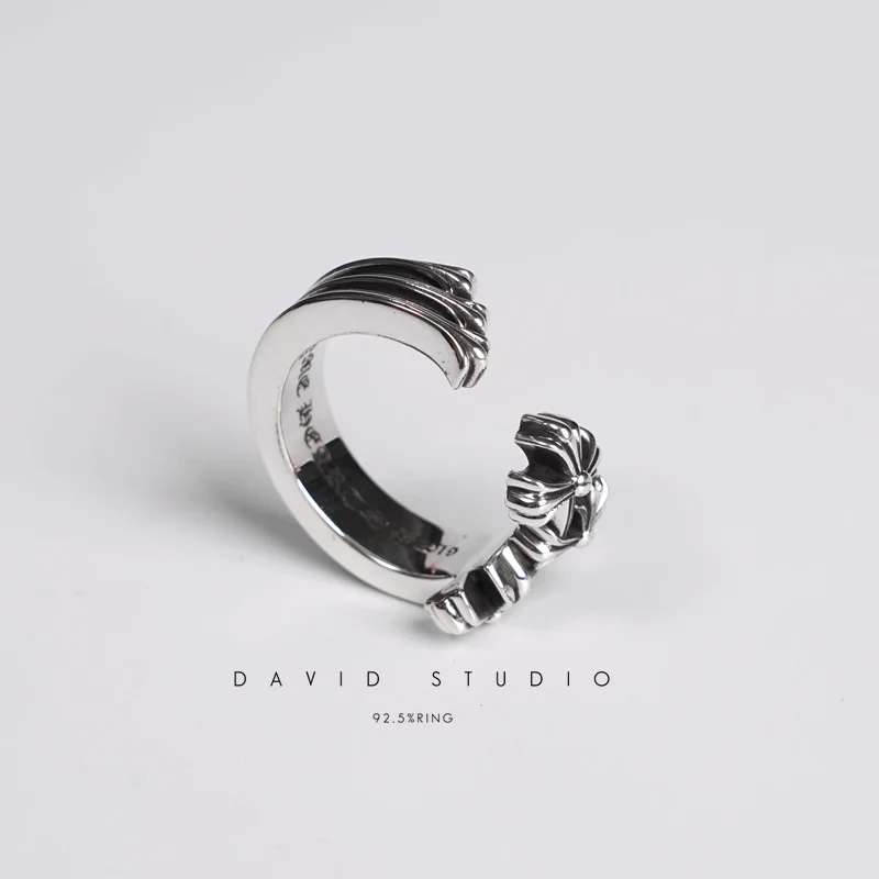 Chrome Hearts Cross Ring - Gothic 925 Sterling Silver Jewelry | David Studio