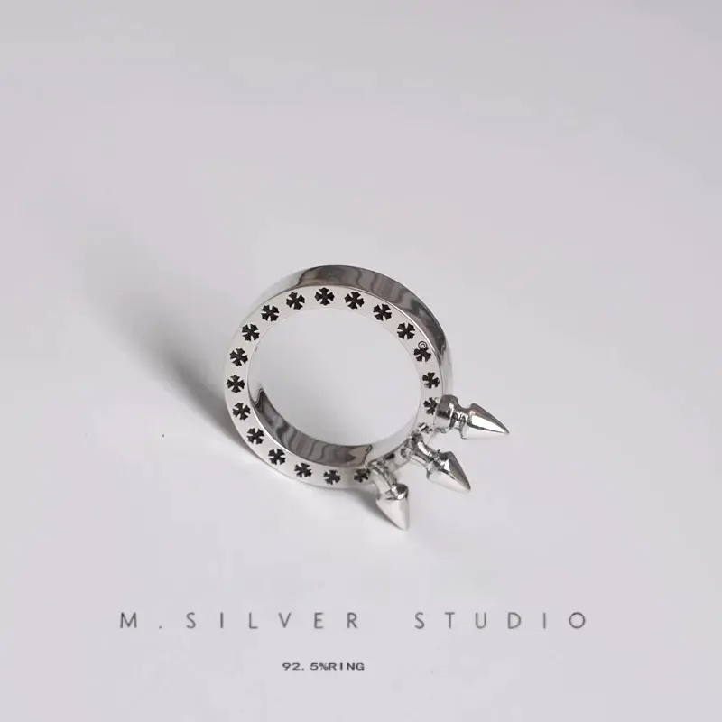 Chrome Hearts Cross Ring - Gothic 925 Sterling Silver Jewelry | David Studio