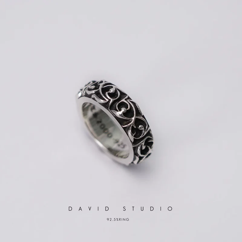 Chrome Hearts Cross Ring - Gothic 925 Sterling Silver Jewelry | David Studio