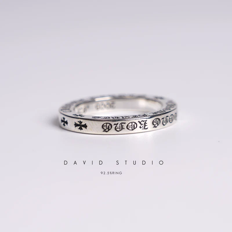 Chrome Hearts Cross Ring - Gothic 925 Sterling Silver Jewelry | David Studio