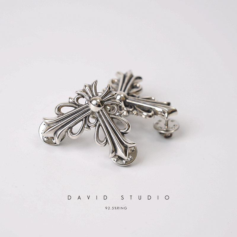 Chrome Hearts Cross Ring - Gothic 925 Sterling Silver Jewelry | David Studio