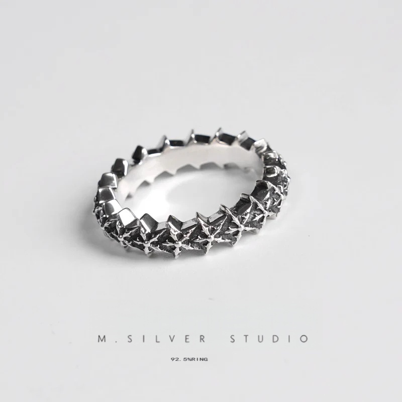 Chrome Hearts Cross Ring - Gothic 925 Sterling Silver Jewelry | David Studio