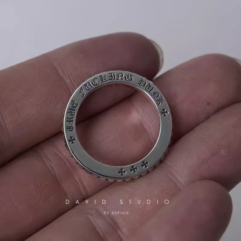 Chrome Hearts Cross Ring - Gothic 925 Sterling Silver Jewelry | David Studio