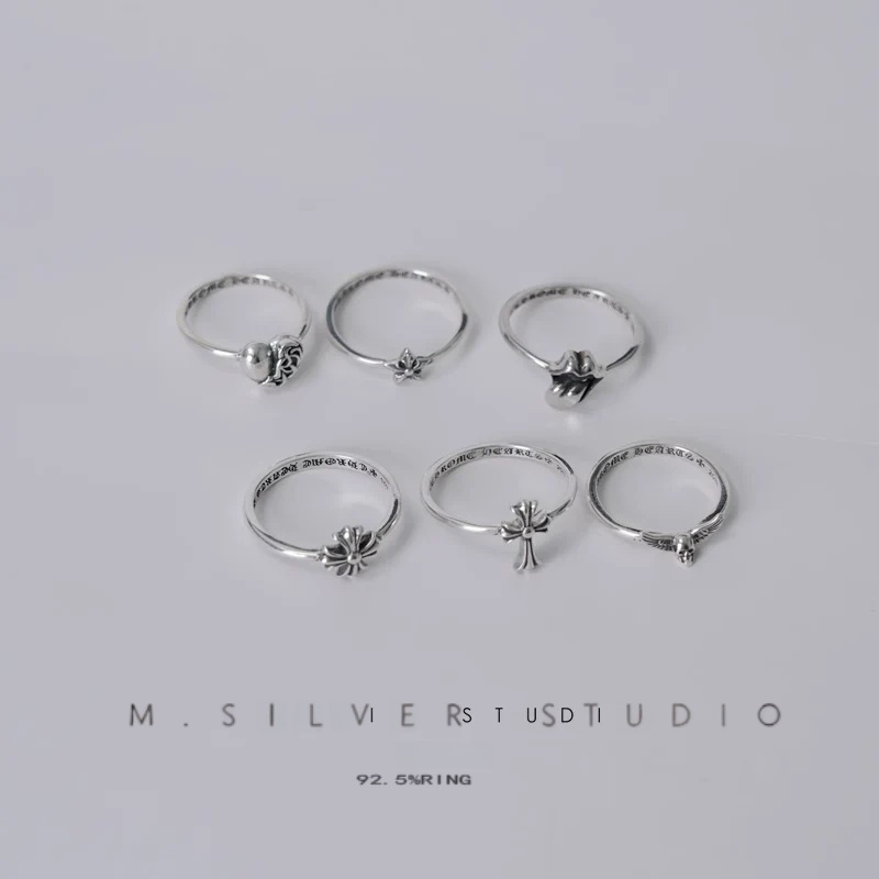 Chrome Hearts Cross Ring - Gothic 925 Sterling Silver Jewelry | David Studio