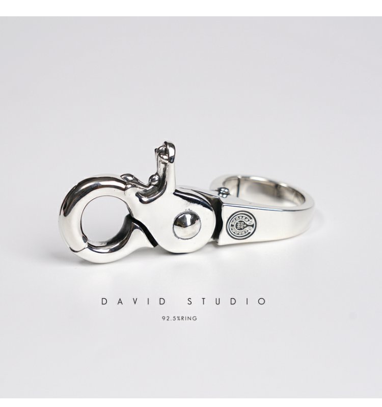 Chrome Hearts Cross Ring - Gothic 925 Sterling Silver Jewelry | David Studio