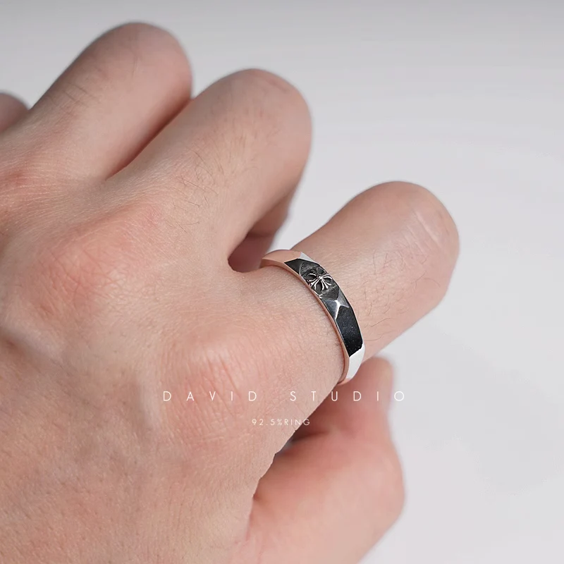 Chrome Hearts Cross Ring - Gothic 925 Sterling Silver Jewelry | David Studio