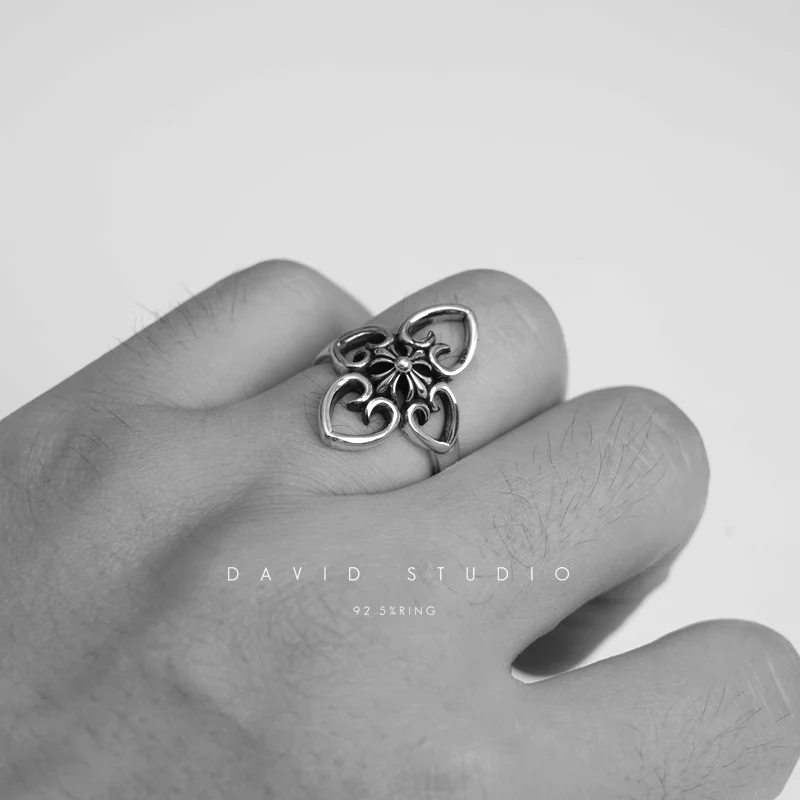 Chrome Hearts Cross Ring - Gothic 925 Sterling Silver Jewelry | David Studio