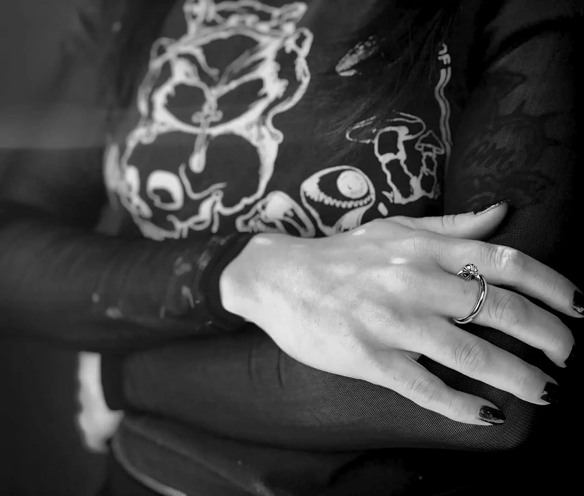 Chrome Hearts Cross Ring - Gothic 925 Sterling Silver Jewelry | David Studio