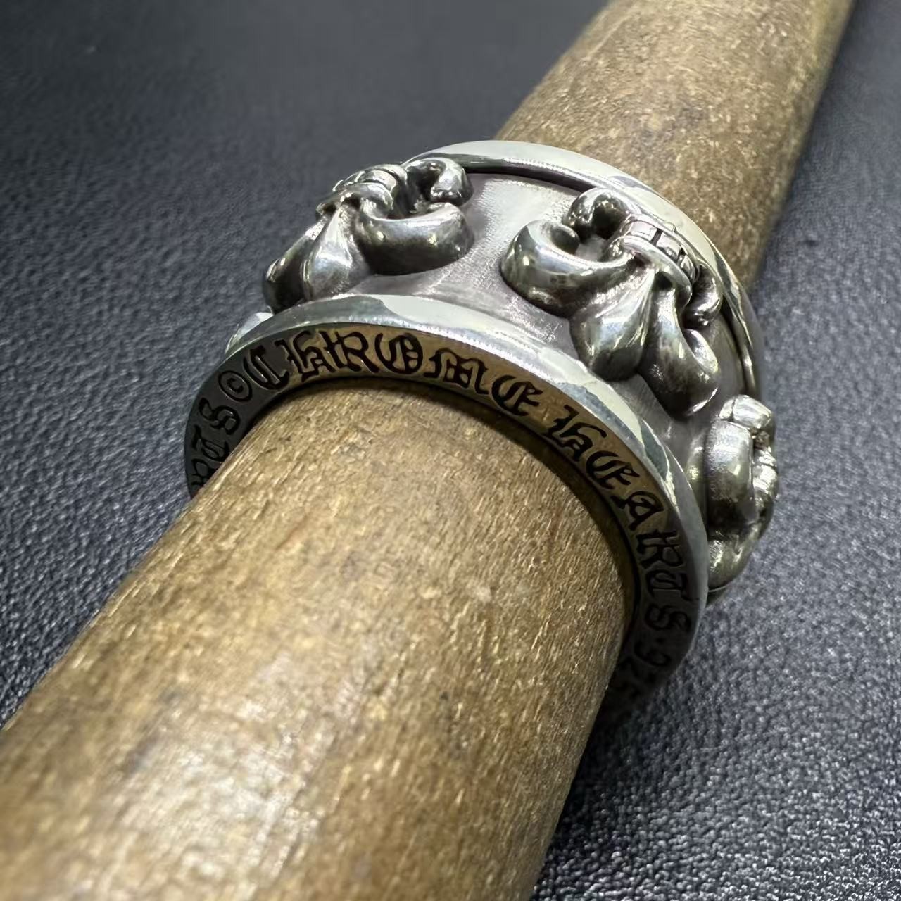 Chrome Hearts Cross Ring - Gothic 925 Sterling Silver Jewelry | David Studio