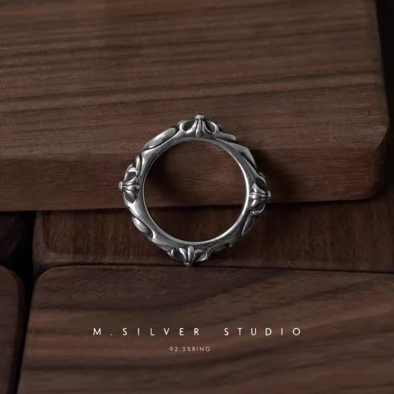 Chrome Hearts Cross Ring - Gothic 925 Sterling Silver Jewelry | David Studio