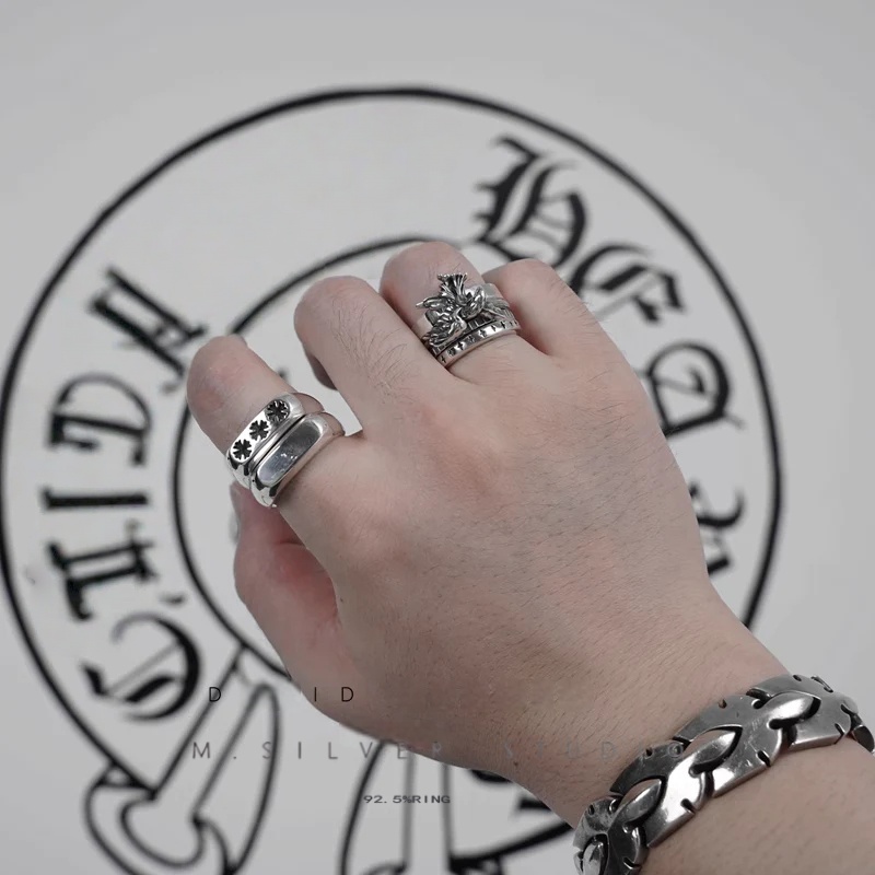 Chrome Hearts Cross Ring - Gothic 925 Sterling Silver Jewelry | David Studio