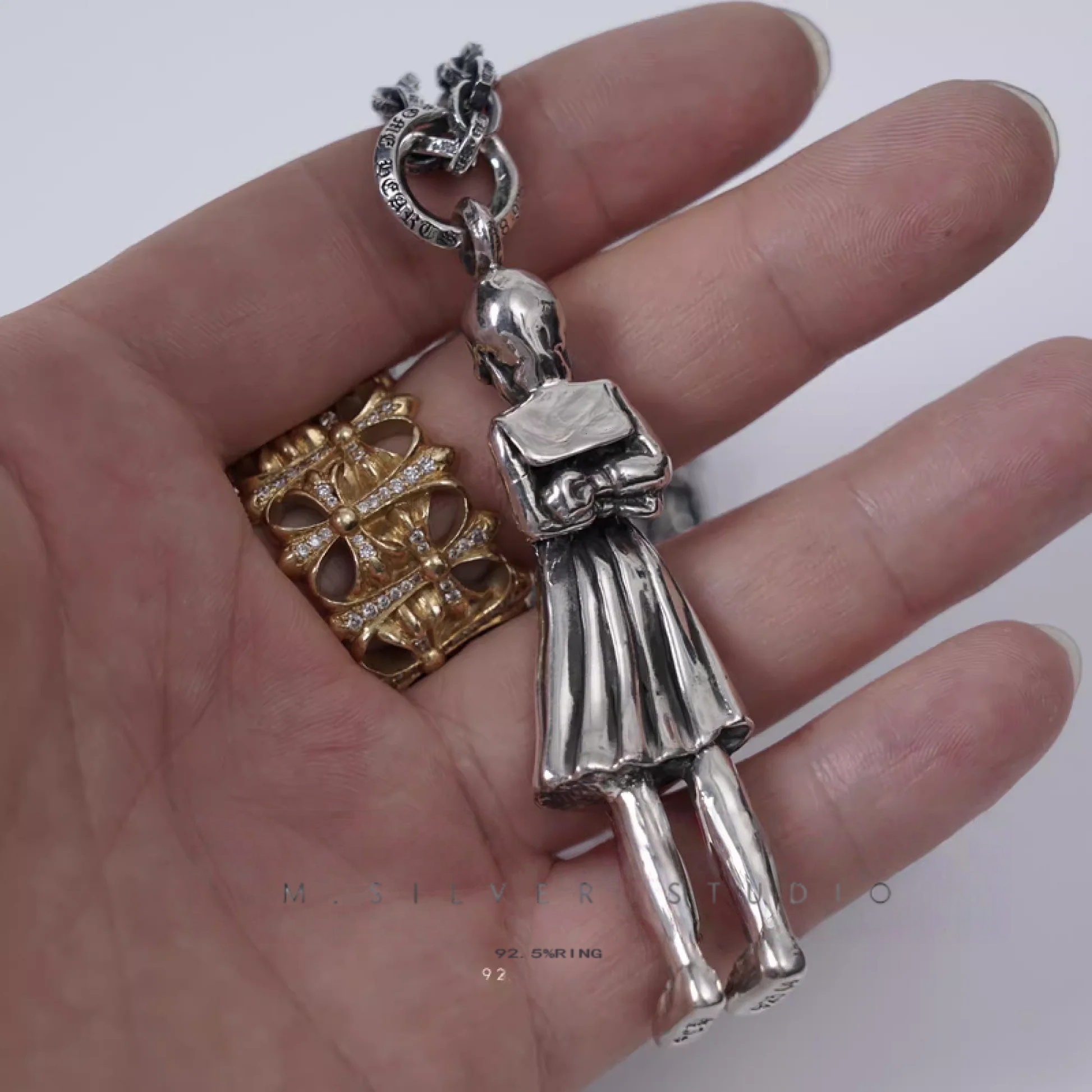 Chrome Hearts Cross Ring - Gothic 925 Sterling Silver Jewelry | David Studio