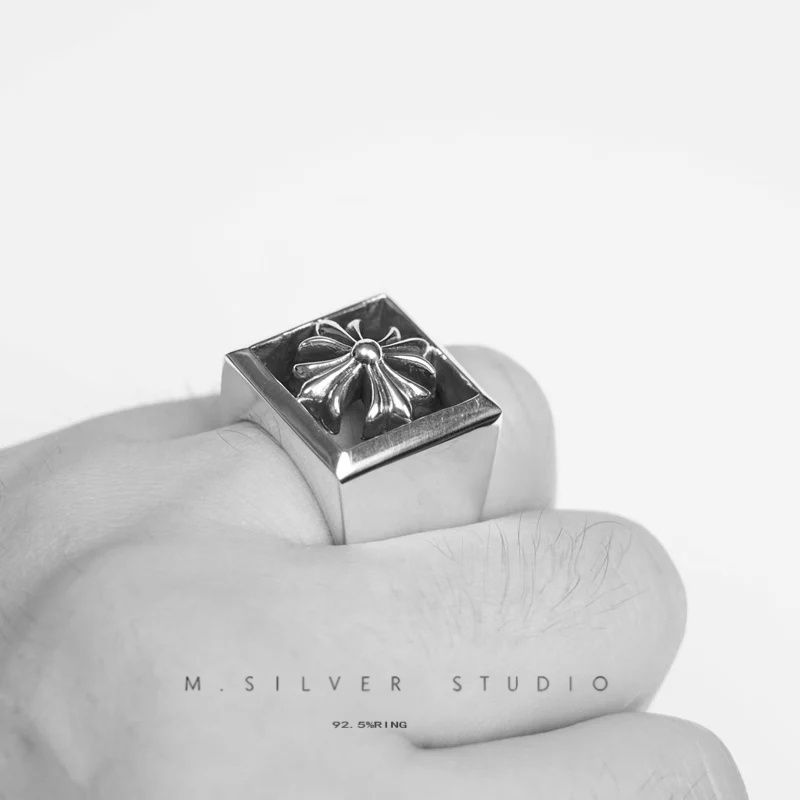 Chrome Hearts Cross Ring - Gothic 925 Sterling Silver Jewelry | David Studio