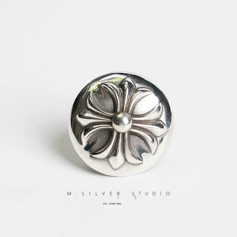 Chrome Hearts Cross Ring - Gothic 925 Sterling Silver Jewelry | David Studio