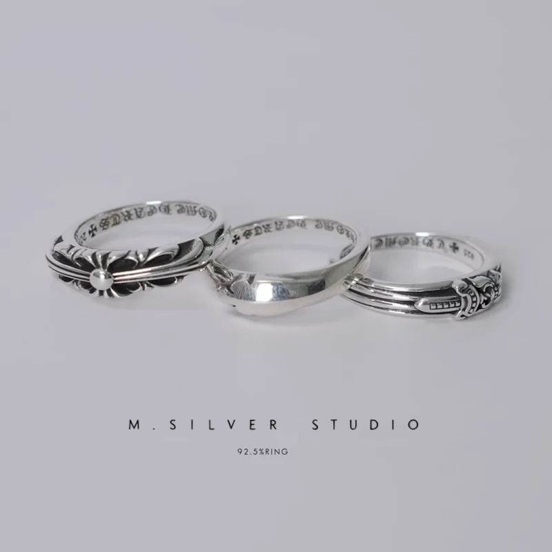 Chrome Hearts Cross Ring - Gothic 925 Sterling Silver Jewelry | David Studio