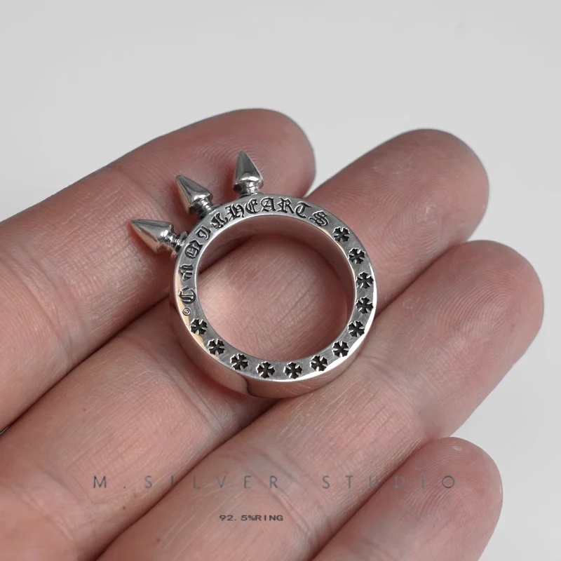 Chrome Hearts Cross Ring - Gothic 925 Sterling Silver Jewelry | David Studio