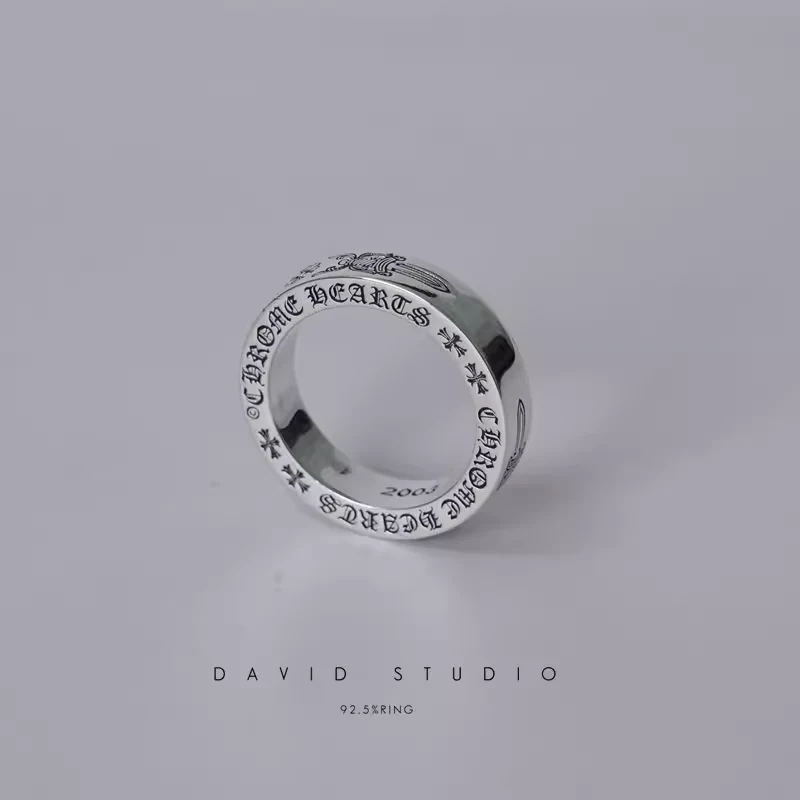 Chrome Hearts Cross Ring - Gothic 925 Sterling Silver Jewelry | David Studio