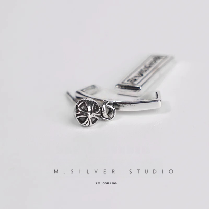 Chrome Hearts Cross Ring - Gothic 925 Sterling Silver Jewelry | David Studio