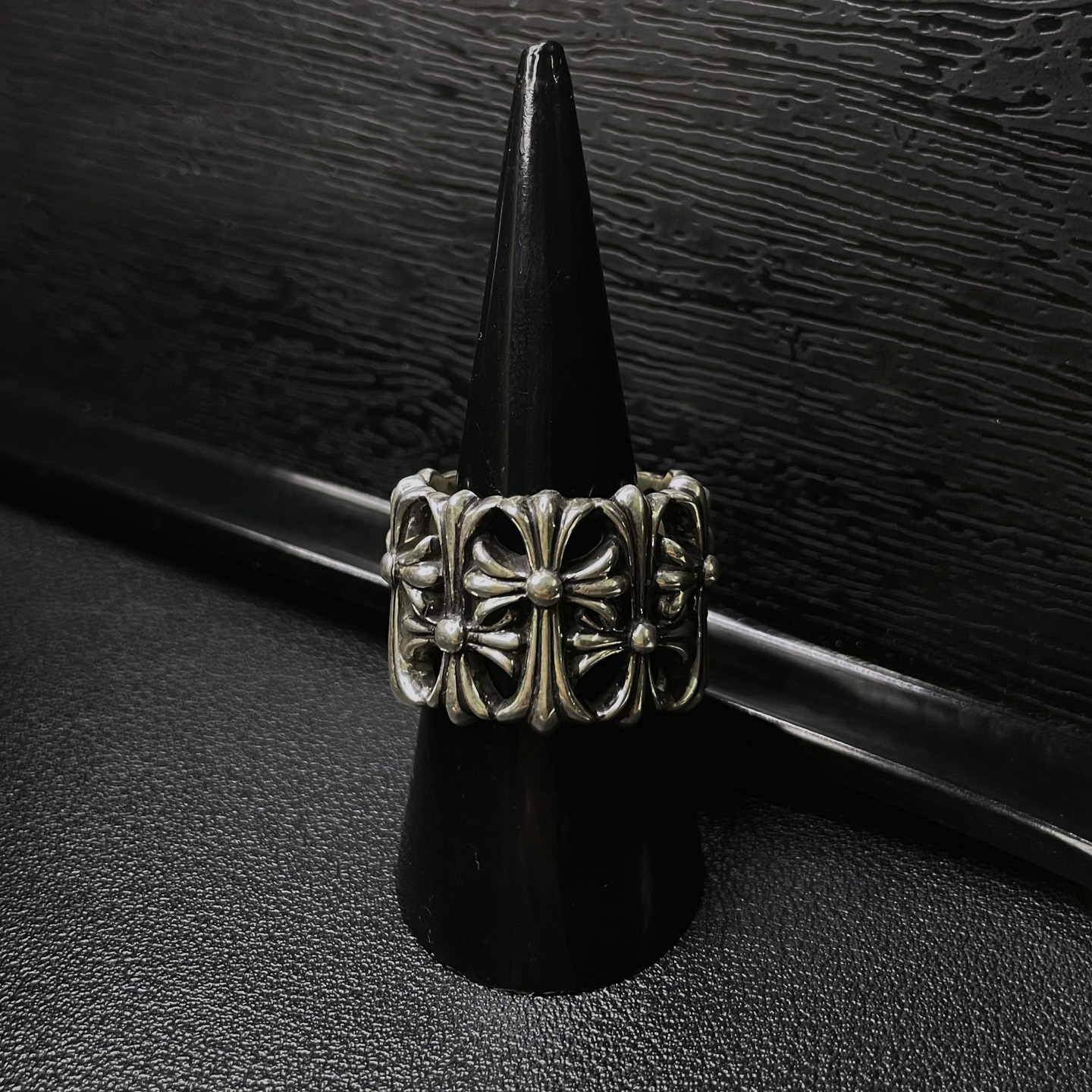 Chrome Hearts Cross Ring - Gothic 925 Sterling Silver Jewelry | David Studio