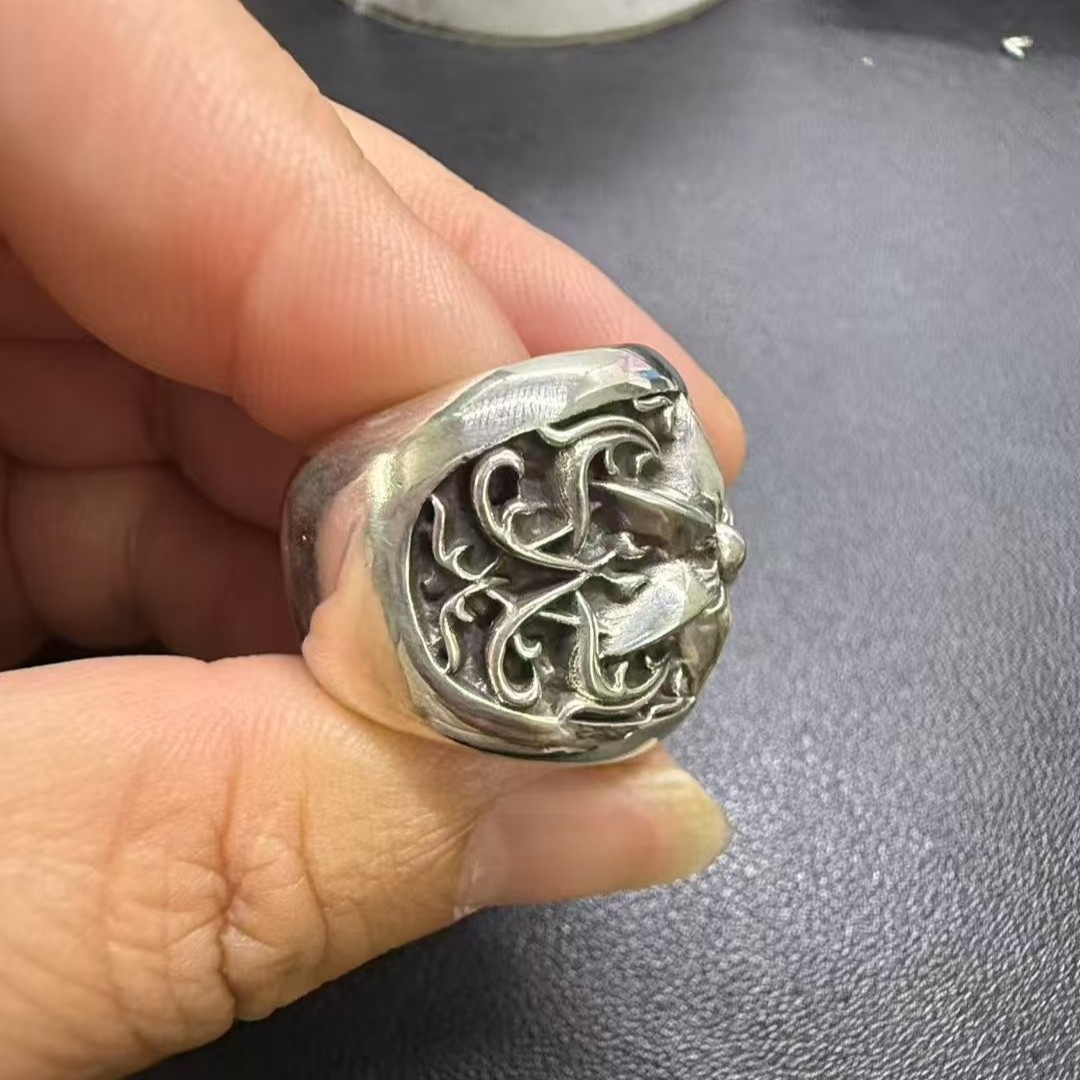 Chrome Hearts Cross Ring - Gothic 925 Sterling Silver Jewelry | David Studio