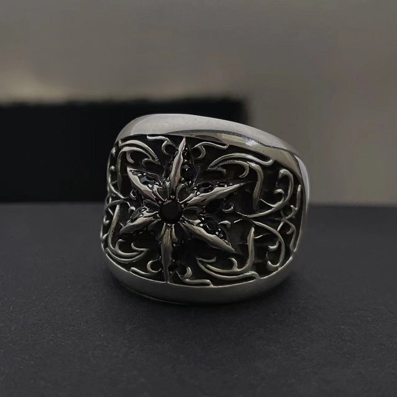 Chrome Hearts Cross Ring - Gothic 925 Sterling Silver Jewelry | David Studio