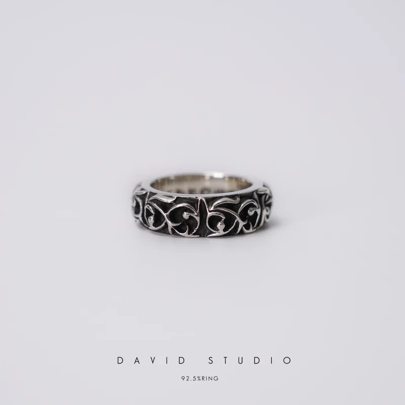 Chrome Hearts Cross Ring - Gothic 925 Sterling Silver Jewelry | David Studio