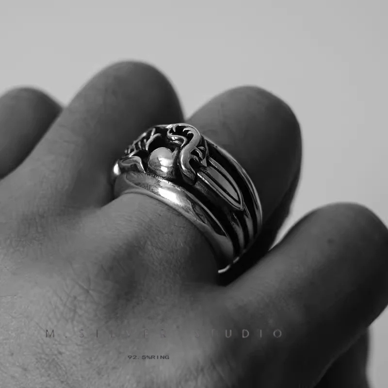 Chrome Hearts Cross Ring - Gothic 925 Sterling Silver Jewelry | David Studio