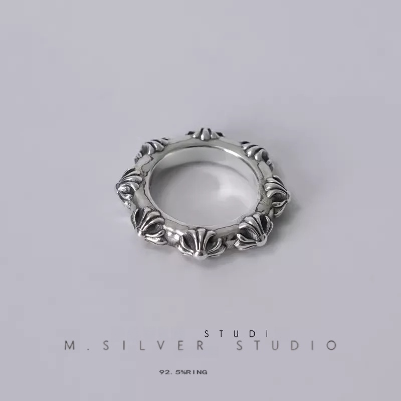 Chrome Hearts Cross Ring - Gothic 925 Sterling Silver Jewelry | David Studio