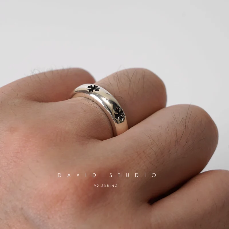 Chrome Hearts Cross Ring - Gothic 925 Sterling Silver Jewelry | David Studio