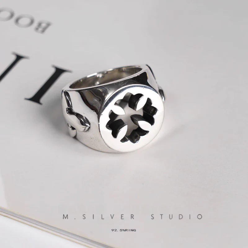 Chrome Hearts Cross Ring - Gothic 925 Sterling Silver Jewelry | David Studio