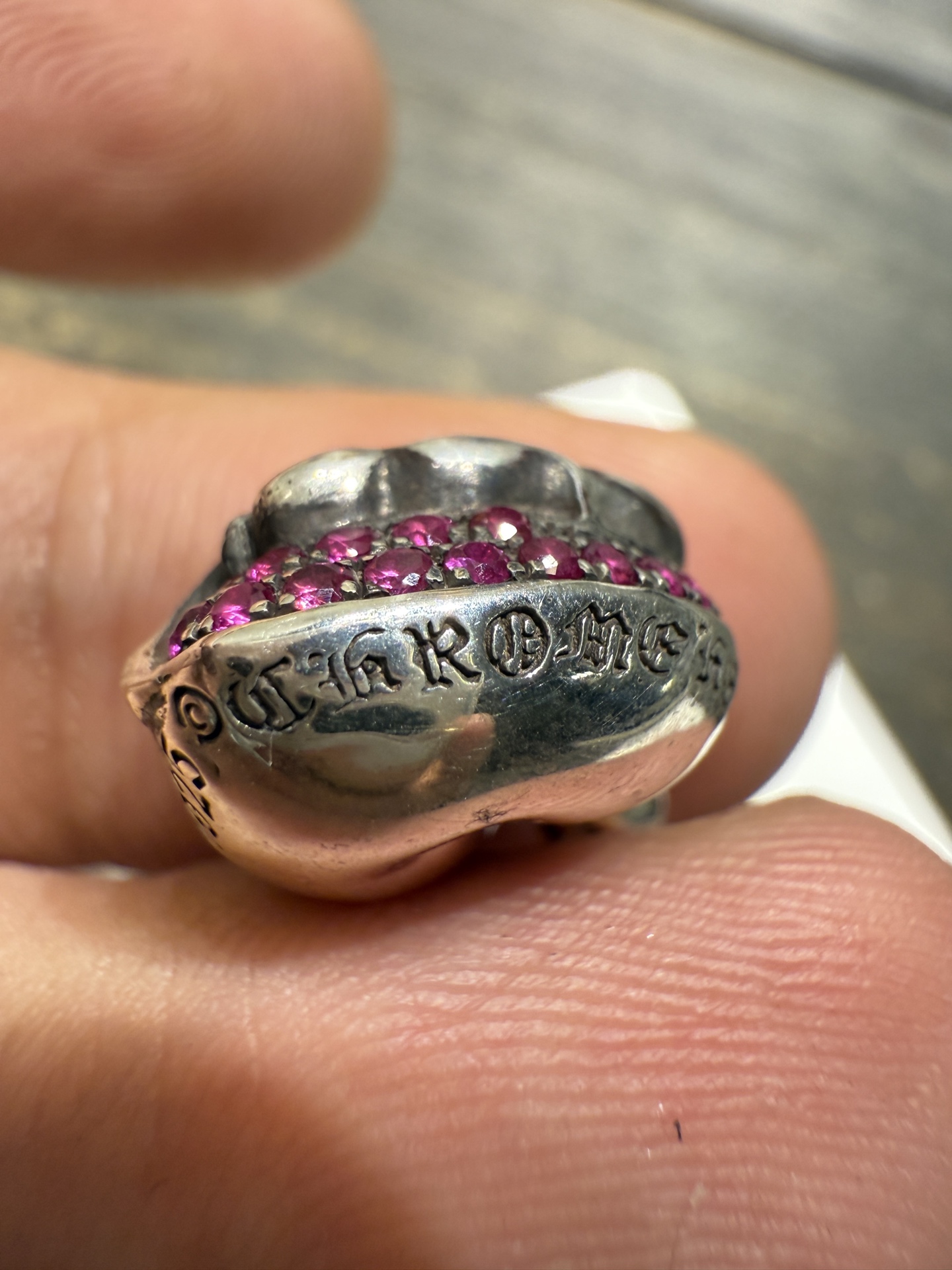 Chrome Hearts Cross Ring - Gothic 925 Sterling Silver Jewelry | David Studio